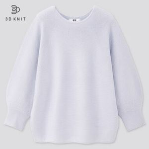 Uniqlo 3D Knit Cotton Balloon 3/4 Sleeve Sweater